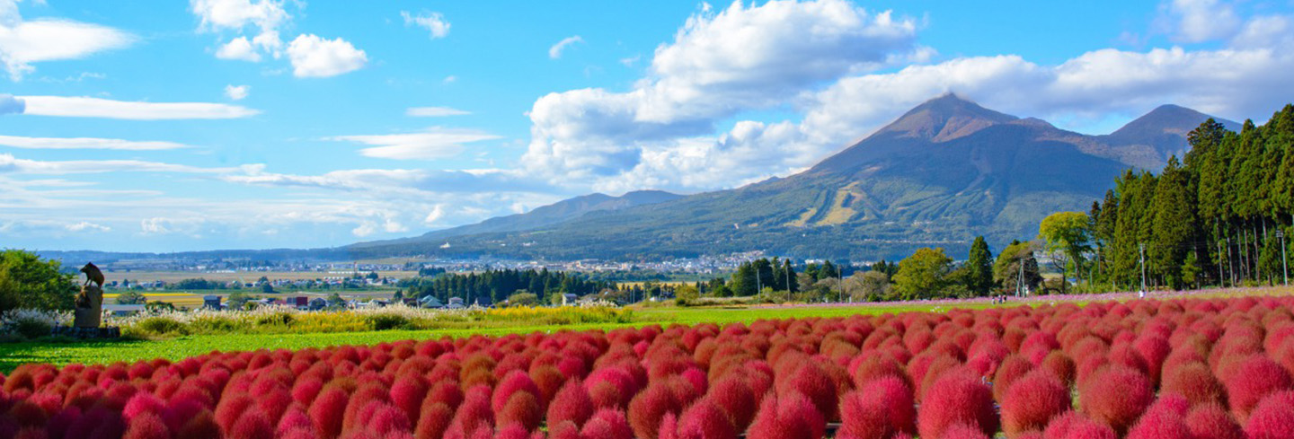 猪苗代の紅葉とホテル外観