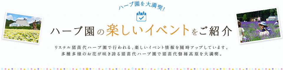 ハーブ園の楽しいイベントをご紹介