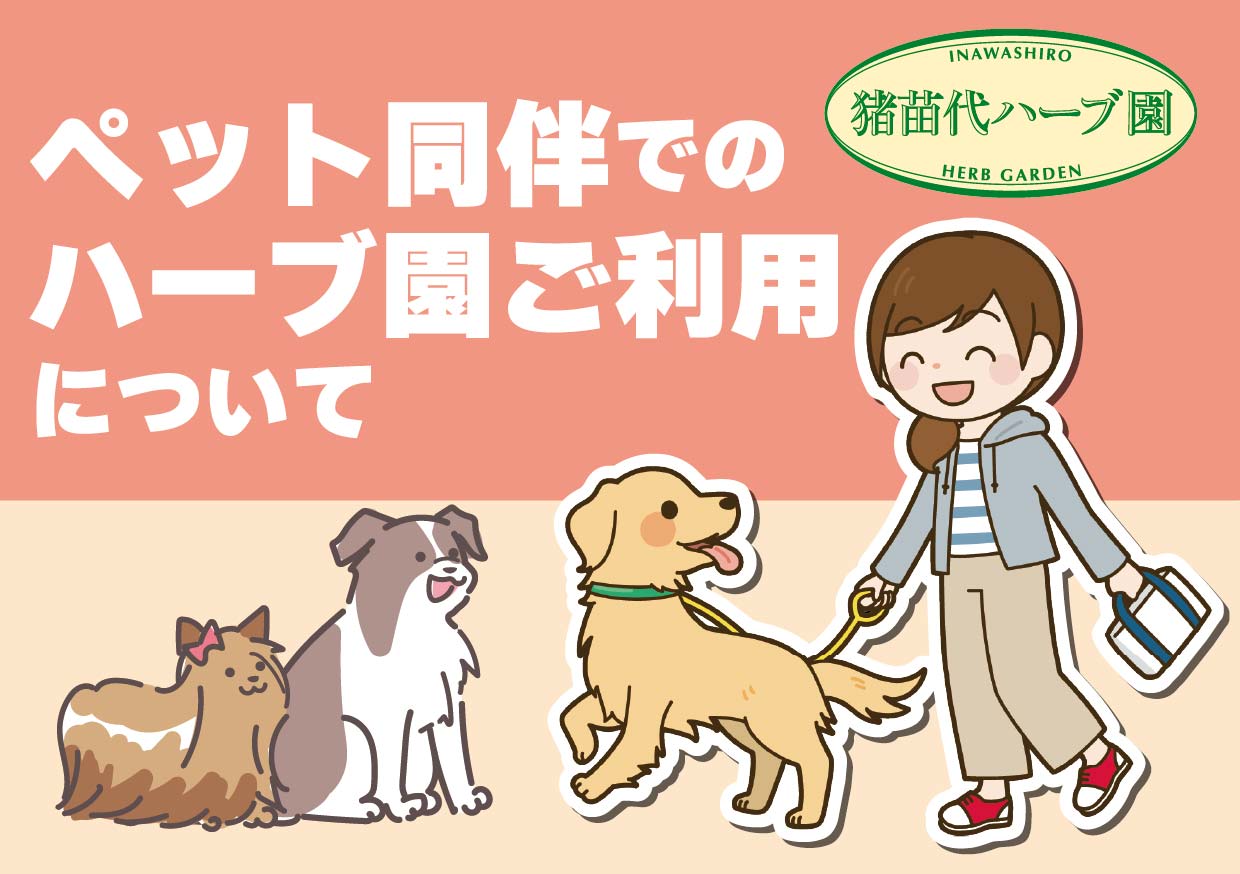 ペット同伴でのハーブ園ご利用について