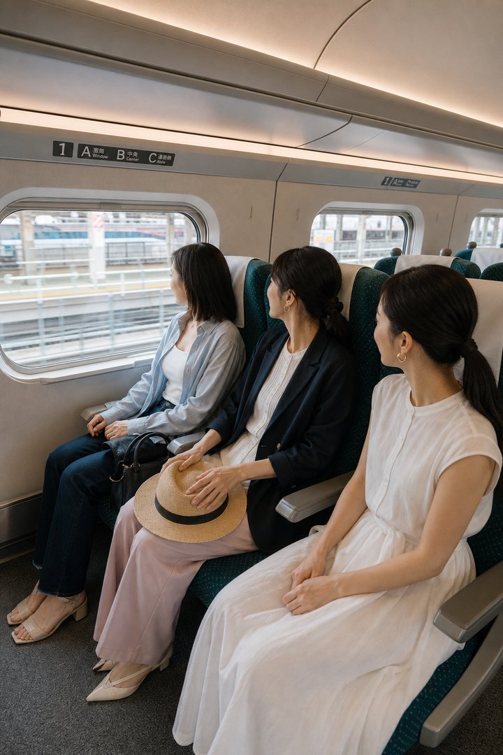 やまびこ55号発車の瞬間、車窓からホームが流れる