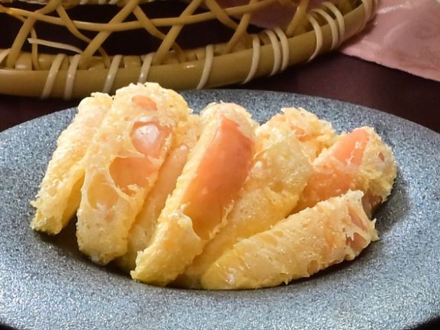 青森県産りんごの天ぷら