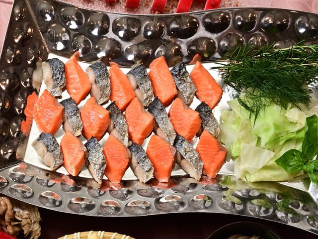 サーモンとサゴシのバプール ジェノベーゼ