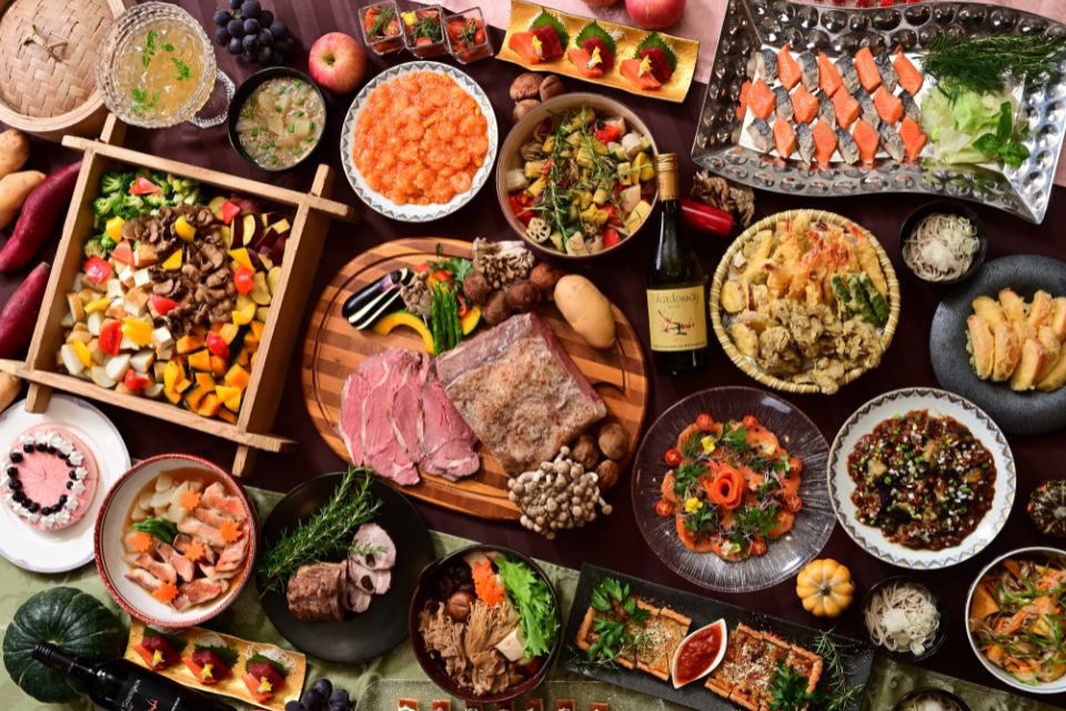 秋の東北六県うまいものめぐりのビュッフェ