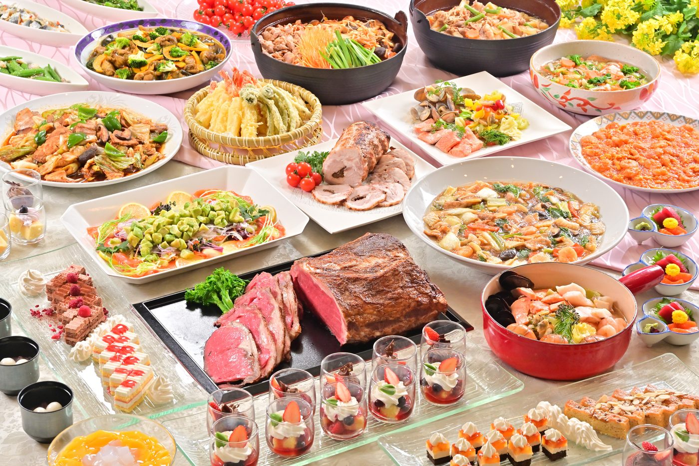 春の東北六県うまいものめぐりのビュッフェ