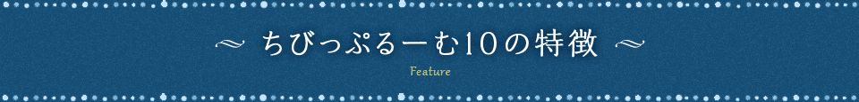 ちびっぷるーむ10の特徴